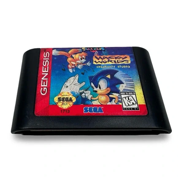 Wacky Worlds Creativity Studio Sega Genesis Game Cartridge Video Game - Picture 1 of 5